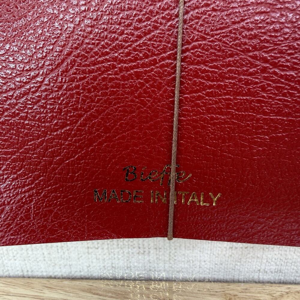 NEW Bieffe Handmade Journal Notebook Made in ITALY 3 Pack Red Leather New - Picture 6 of 7